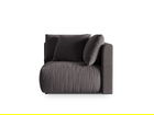 Modul pentru canapea, 1 loc, Chris-184, Micadoni Home, 100x100x80 cm, catifea, gri inchis
