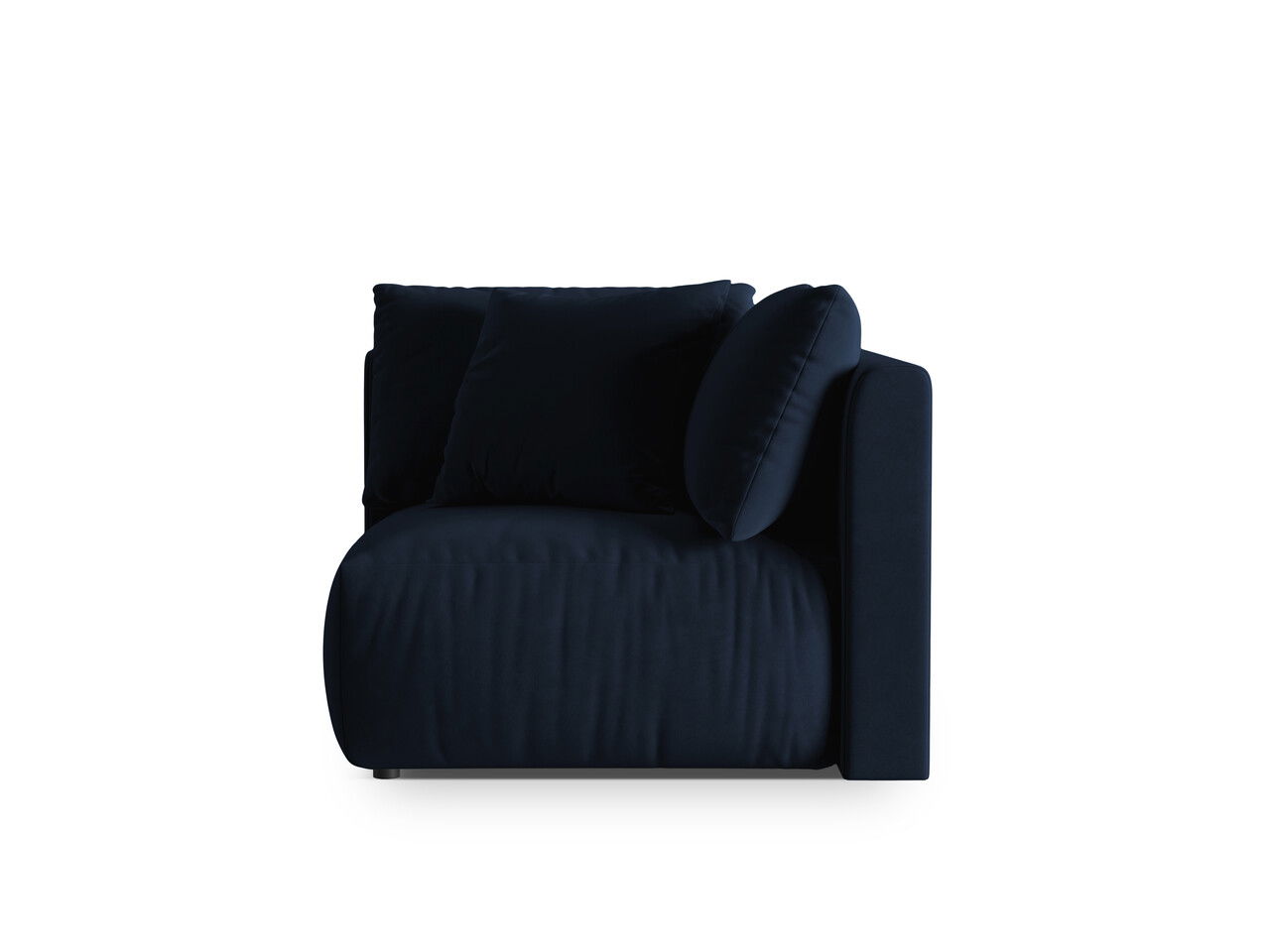 Modul pentru canapea, 1 loc, Chris-184, Micadoni Home, 100x100x80 cm, catifea, albastru regal