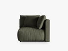 Modul pentru canapea, 1 loc, Chris-259, Micadoni Home, 100x100x80 cm, tesatura structurata chenille, verde deschis