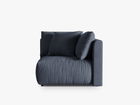 Modul pentru canapea, 1 loc, Chris-259, Micadoni Home, 100x100x80 cm, tesatura structurata chenille, albastru muted