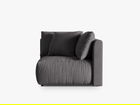 Modul pentru canapea, 1 loc, Chris-259, Micadoni Home, 100x100x80 cm, tesatura structurata chenille, gri beton