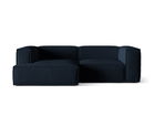 Coltar modular stanga 3 locuri, Nuria-88, Micadoni Home, 252x147x72 cm, catifea, albastru inchis
