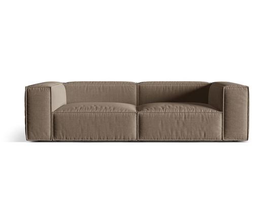 Canapea 4 locuri, Nuria-215, Micadoni Home, 250x110x72 cm, tesatura structurata chenille, cappuccino