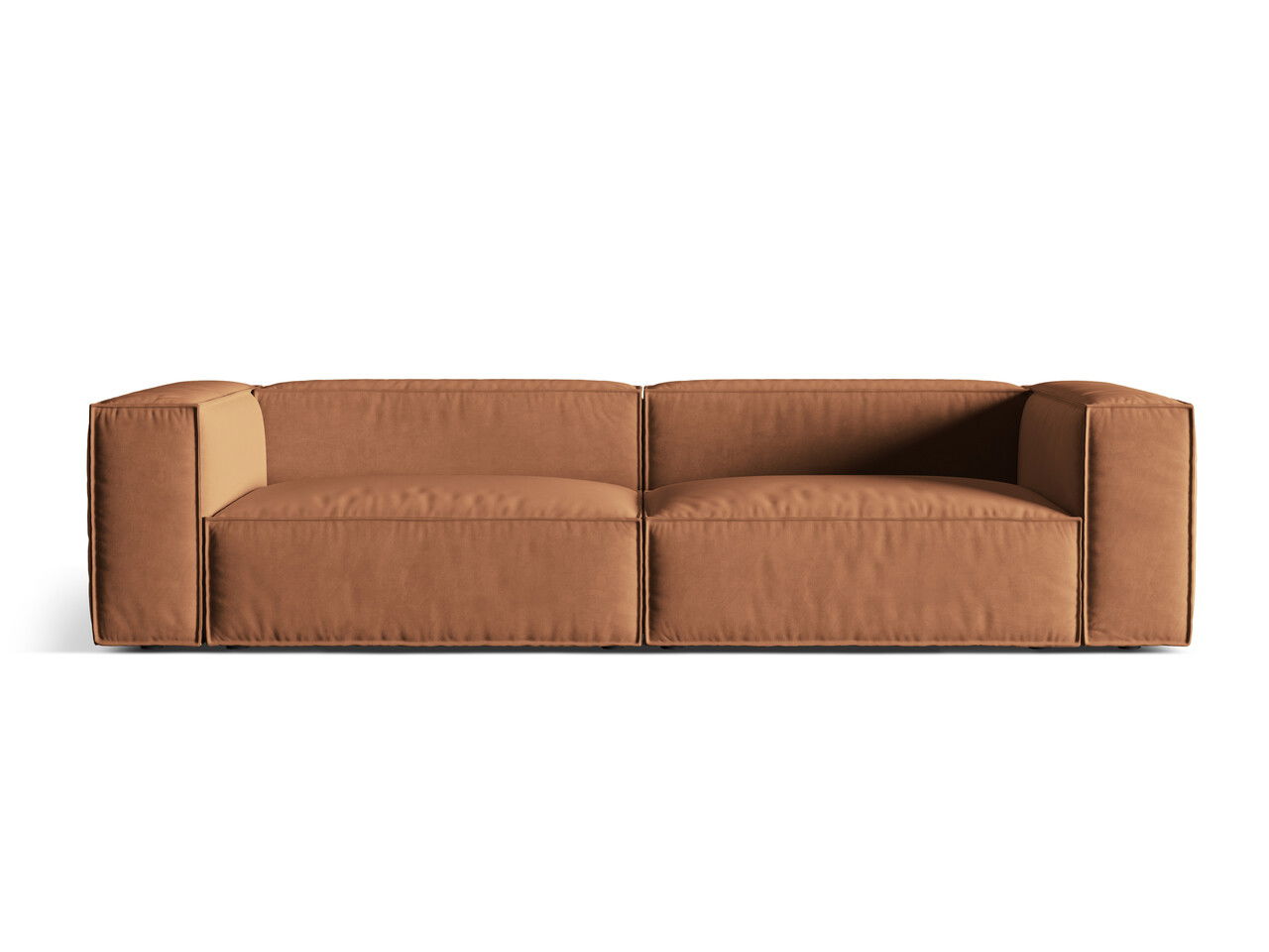Canapea 5 locuri, Nuria-88, Micadoni Home, 290x110x72 cm, catifea, miere