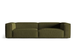 Canapea 5 locuri, Nuria-88, Micadoni Home, 290x110x72 cm, catifea, verde moss melange