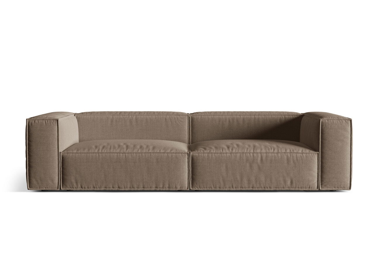 Canapea 5 locuri, Nuria-215, Micadoni Home, 290x110x72 cm, tesatura structurata chenille, cappuccino