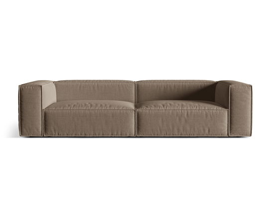 Canapea 5 locuri, Nuria-215, Micadoni Home, 290x110x72 cm, tesatura structurata chenille, cappuccino