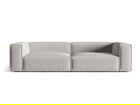 Canapea 5 locuri, Nuria-215, Micadoni Home, 290x110x72 cm, tesatura structurata chenille, gri deschis