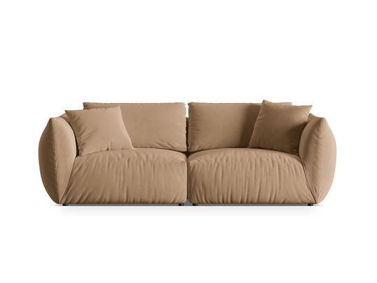 Canapea modulara 4 locuri, Chris-184, Micadoni Home, 260x100x80 cm, catifea, bej sand