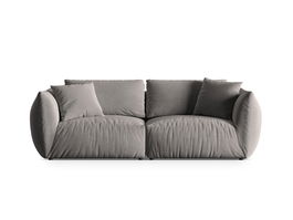 Canapea modulara 4 locuri, Chris-184, Micadoni Home, 260x100x80 cm, catifea, gri