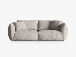 Canapea modulara 4 locuri, Chris-259, Micadoni Home, 260x100x80 cm, tesatura structurata chenille, natural