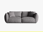 Canapea modulara 4 locuri, Chris-259, Micadoni Home, 260x100x80 cm, tesatura structurata chenille, gri beton
