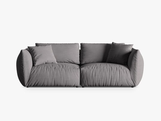 Canapea modulara 4 locuri, Chris-259, Micadoni Home, 260x100x80 cm, tesatura structurata chenille, gri beton