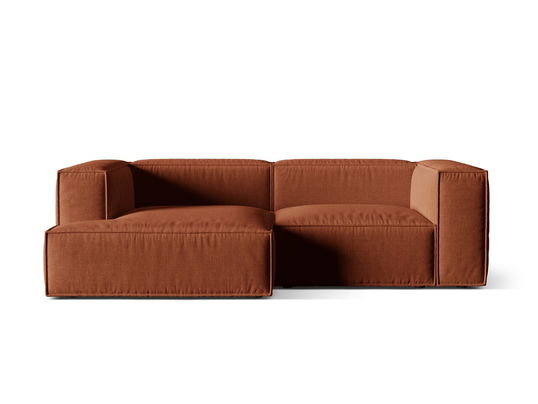Coltar modular stanga 3 locuri, Nuria-215, Micadoni Home, 252x147x72 cm, tesatura structurata chenille, caramiziu