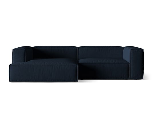 Coltar modular stanga 4 locuri, Nuria-88, Micadoni Home, 292x147x72 cm, catifea, albastru inchis