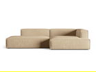Coltar modular dreapta 4 locuri, Nuria-88, Micadoni Home, 312x147x72 cm, catifea, bej nude