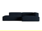 Coltar modular dreapta 4 locuri, Nuria-88, Micadoni Home, 312x147x72 cm, catifea, albastru inchis