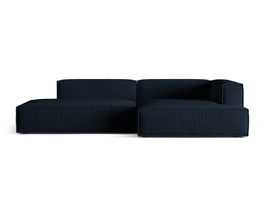 Coltar modular dreapta 4 locuri, Nuria-88, Micadoni Home, 312x147x72 cm, catifea, albastru inchis