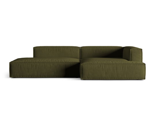 Coltar modular dreapta 4 locuri, Nuria-88, Micadoni Home, 312x147x72 cm, catifea, verde moss melange