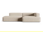 Coltar modular dreapta 4 locuri, Nuria-215, Micadoni Home, 312x147x72 cm, tesatura structurata chenille, bej