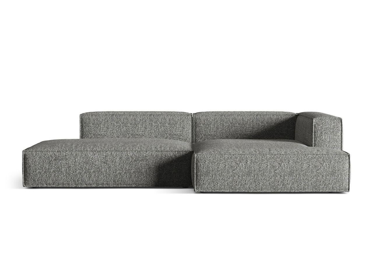 Coltar modular dreapta 4 locuri, Nuria-260, Micadoni Home, 312x147x72 cm, tesatura boucle, grafit