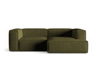 Coltar modular dreapta 3 locuri, Nuria-88, Micadoni Home, 252x147x72 cm, catifea, verde moss melange