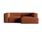 Coltar modular dreapta 3 locuri, Nuria-215, Micadoni Home, 252x147x72 cm, tesatura structurata chenille, caramiziu