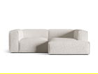 Coltar modular dreapta 3 locuri, Nuria-260, Micadoni Home, 252x147x72 cm, tesatura boucle, gri bej melange