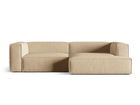 Coltar modular dreapta 4 locuri, Nuria-88, Micadoni Home, 292x147x72 cm, catifea, bej nude