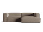 Coltar modular dreapta 4 locuri, Nuria-88, Micadoni Home, 292x147x72 cm, catifea, gri beton