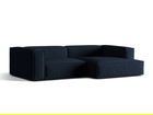 Coltar modular dreapta 4 locuri, Nuria-88, Micadoni Home, 292x147x72 cm, catifea, albastru inchis