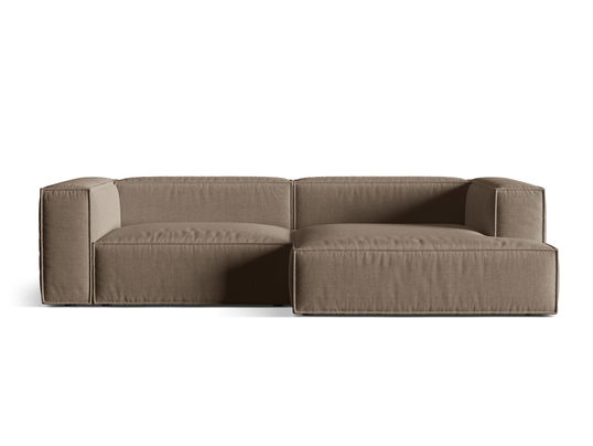 Coltar modular dreapta 4 locuri, Nuria-215, Micadoni Home, 292x147x72 cm, tesatura structurata chenille, cappuccino