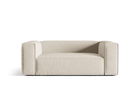 Canapea 2 locuri, Nuria-88, Micadoni Home, 170x110x72 cm, catifea, bej