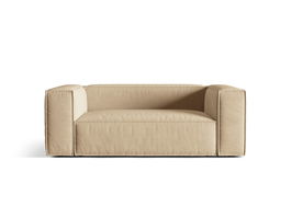 Canapea 2 locuri, Nuria-88, Micadoni Home, 170x110x72 cm, catifea, bej nude