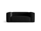 Canapea 2 locuri, Nuria-88, Micadoni Home, 170x110x72 cm, catifea, negru