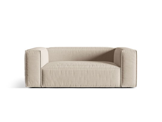 Canapea 2 locuri, Nuria-215, Micadoni Home, 170x110x72 cm, tesatura structurata chenille, bej