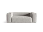 Canapea 2 locuri, Nuria-215, Micadoni Home, 170x110x72 cm, tesatura structurata chenille, gri deschis