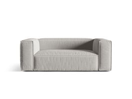 Canapea 2 locuri, Nuria-215, Micadoni Home, 170x110x72 cm, tesatura structurata chenille, gri deschis