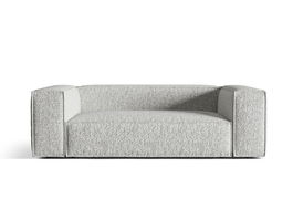 Canapea 3 locuri, Nuria-260, Micadoni Home, 210x110x72 cm, tesatura boucle, argintiu