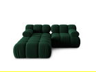 Canapea modulara 3 locuri, Bellis-51, Micadoni Home, 188x188x70 cm, catifea, verde bottle