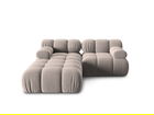 Canapea modulara 3 locuri, Bellis-51, Micadoni Home, 188x188x70 cm, catifea, cappuccino