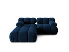 Canapea modulara 3 locuri, Bellis-51, Micadoni Home, 188x188x70 cm, catifea, albastru regal