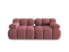 Canapea modulara 2 locuri, Bellis-51, Micadoni Home, 188x94x70 cm, catifea, roz