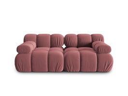 Canapea modulara 2 locuri, Bellis-51, Micadoni Home, 188x94x70 cm, catifea, roz