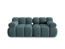 Canapea modulara 2 locuri, Bellis-51, Micadoni Home, 188x94x70 cm, catifea, turcoaz
