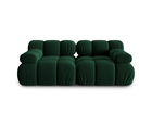 Canapea modulara 2 locuri, Bellis-51, Micadoni Home, 188x94x70 cm, catifea, verde bottle
