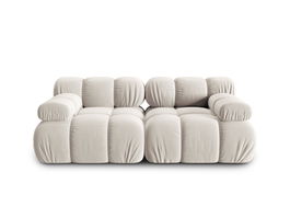 Canapea modulara 2 locuri, Bellis-51, Micadoni Home, 188x94x70 cm, catifea, bej inchis