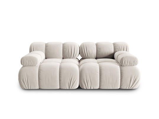 Canapea modulara 2 locuri, Bellis-51, Micadoni Home, 188x94x70 cm, catifea, bej inchis