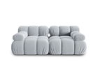 Canapea modulara 2 locuri, Bellis-51, Micadoni Home, 188x94x70 cm, catifea, albastru deschis