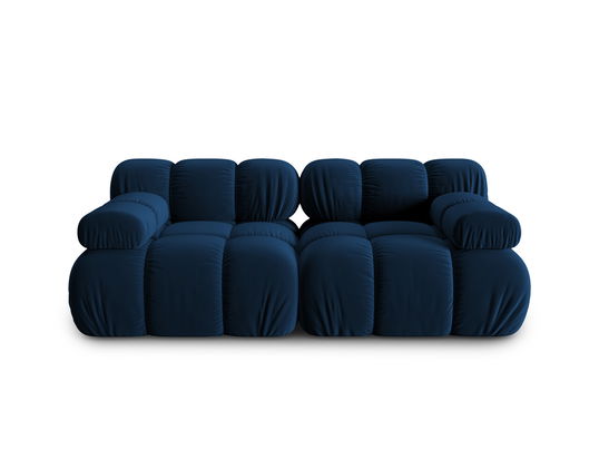 Canapea modulara 2 locuri, Bellis-51, Micadoni Home, 188x94x70 cm, catifea, albastru regal